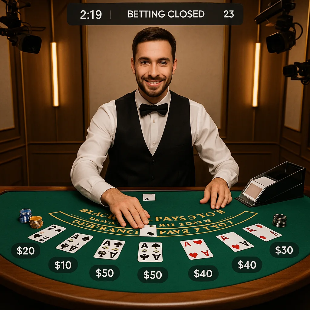 Slottio - Live Blackjack - Croupiers en Direct